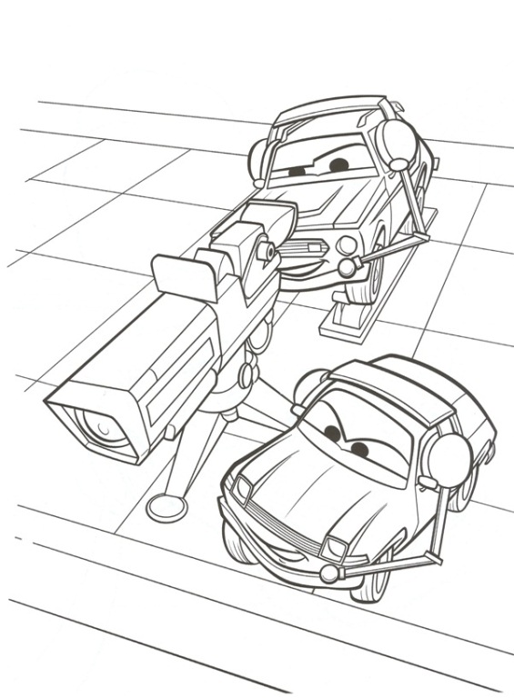 Plansa de colorat cu Cars2 41 36